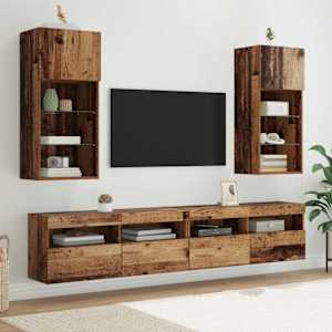 Nástěnná TV skříň Nástěnný Staré dřevo 40,5 x 30 x 90 cm - obrázek 6