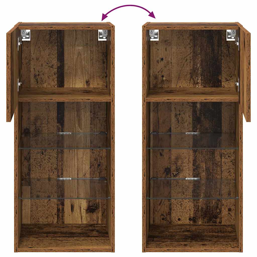 Nástěnné TV skříně Nástěnný 2 pcs Staré dřevo 40,5 x 30 x 90 cm - obrázek 14