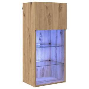 Nástěnná TV skříň s LED Artisanový dub 40,5 x 30 x 90 cm - obrázek 2