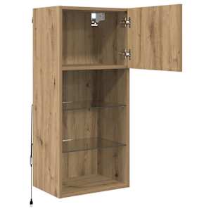Nástěnná TV skříň s LED Artisanový dub 40,5 x 30 x 90 cm - obrázek 8