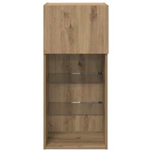 Nástěnná TV skříň s LED Artisanový dub 40,5 x 30 x 90 cm - obrázek 9