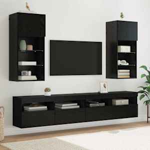 Nástěnná TV skříň Černý dub 40,5 x 30 x 90 cm kompozitní dřevo - obrázek 6