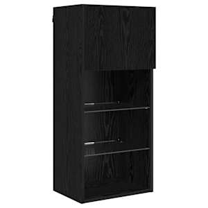 Nástěnná TV skříň Černý dub 40,5 x 30 x 90 cm kompozitní dřevo - obrázek 7