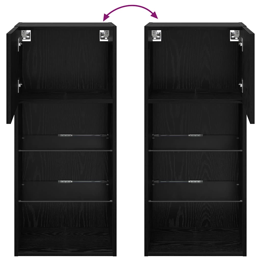 Nástěnná TV skříň Černý dub 40,5 x 30 x 90 cm kompozitní dřevo - obrázek 15
