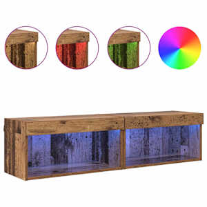 Sestava TV skříněk s LED 2 pcs Staré dřevo 60 x 30 x 30 cm - obrázek 4