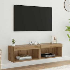 Sestava TV skříněk s LED 2 pcs Artisanový dub 60 x 30 x 30 cm - obrázek 1