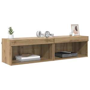 Sestava TV skříněk s LED 2 pcs Artisanový dub 60 x 30 x 30 cm - obrázek 3