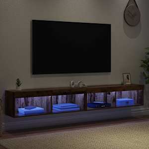 Sestava TV skříněk s LED 2 pcs Staré dřevo 100 x 30 x 30 cm - obrázek 5