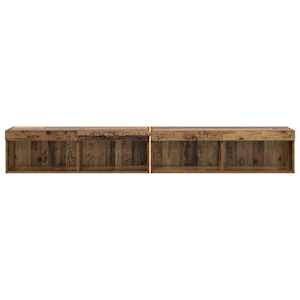 Sestava TV skříněk s LED 2 pcs Staré dřevo 100 x 30 x 30 cm - obrázek 7
