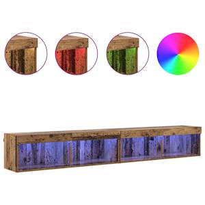 Sestava TV skříněk s LED 2 pcs Staré dřevo 100 x 30 x 30 cm - obrázek 4