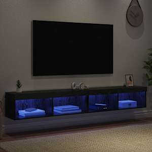 Sestava TV skříněk s LED 2 pcs Černý dub 100 x 30 x 30 cm - obrázek 5