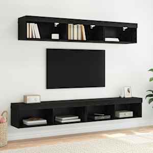 Sestava TV skříněk s LED 2 pcs Černý dub 100 x 30 x 30 cm - obrázek 6
