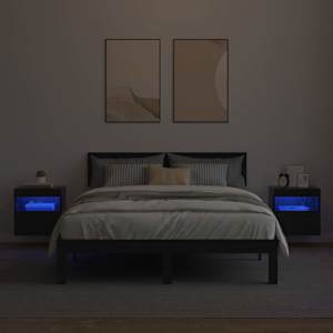 Skříňky na TV zeď s LED 2 pcs Černý dub 40 x 30 x 40 cm - obrázek 6