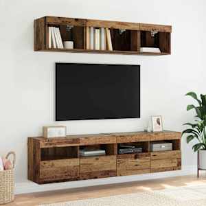 TV wall cabinet Staré dřevo 80 x 30 x 40 cm kompozitní dřevo - obrázek 6