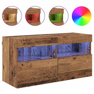 TV wall cabinet Staré dřevo 80 x 30 x 40 cm kompozitní dřevo - obrázek 4