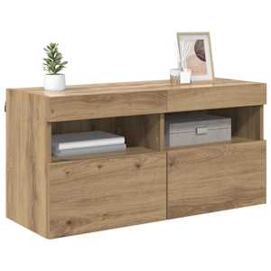 TV wall cabinet Artisanový dub 80 x 30 x 40 cm kompozitní dřevo - obrázek 3