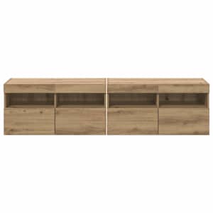 Skříňky na TV zeď s LED 2 pcs Artisanový dub 80 x 30 x 40 cm - obrázek 8