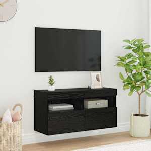 TV stenska omara Črna Orehovina 80 x 30 x 40 cm Konstruiran les