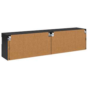 Skříňky na TV zeď s LED 2 pcs Černý dub 80 x 30 x 40 cm - obrázek 10