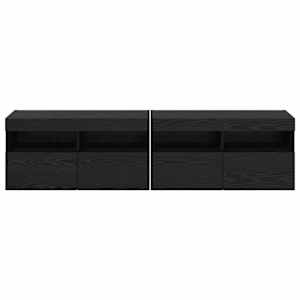 Skříňky na TV zeď s LED 2 pcs Černý dub 80 x 30 x 40 cm - obrázek 8