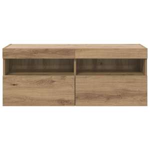 TV wall cabinet s LED Nástěnný Artisanový dub 100 x 30 x 40 cm - obrázek 7