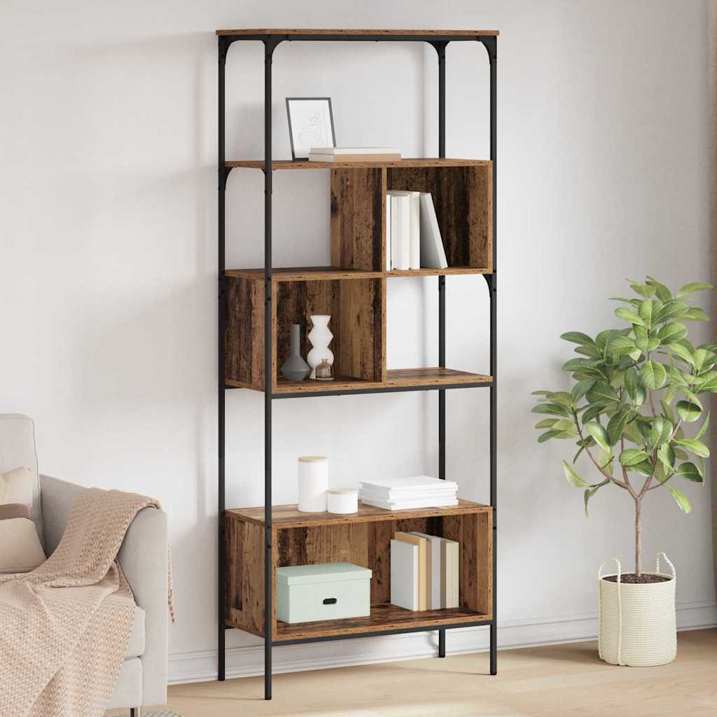 vidaXL Bibliotecă Lemn Vechi 76 x 33 x 188,5 cm Lemn compozit