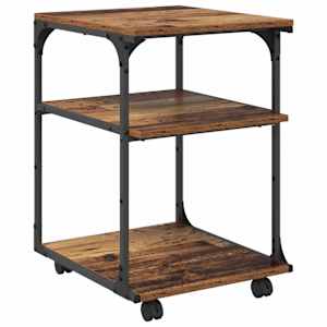 vidaXL Printeri alus Vana puit 43 x 48 x 64 cm Tehispuit
