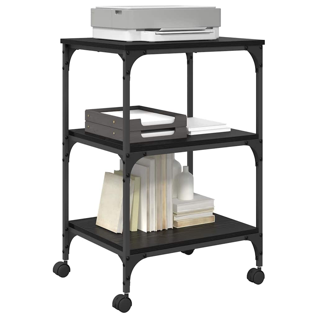 Thumbnail - vidaXL Druckerständer Schwarz Eichen-Optik 50 x 41 x 75 cm