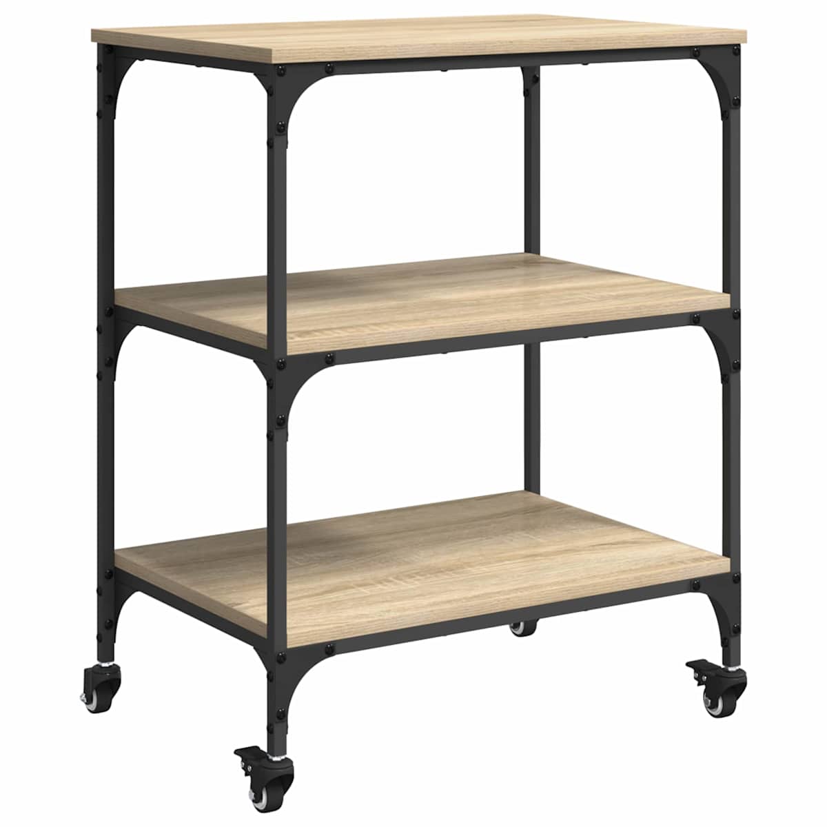 Køkkenvogn Sonoma eg 60 x 41 x 76 cm Konstrueret træ - Billede 2