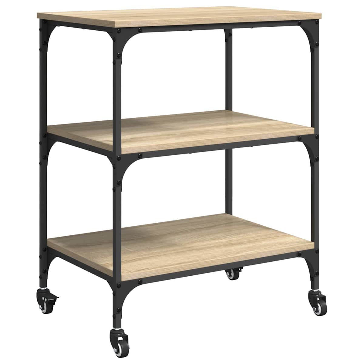 Køkkenvogn Sonoma eg 60 x 41 x 76 cm Konstrueret træ - Billede 8