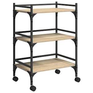 Kuchyňský vozík Sonoma dub 50 x 35 x 75,5 cm kompozitní dřevo - obrázek 2