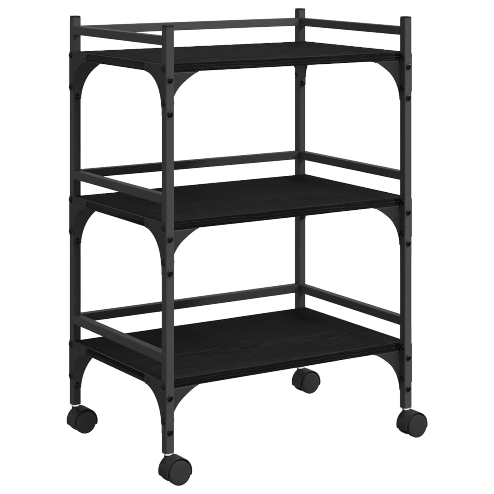 vidaXL Kuchyňský vozík Černý dub 50 x 35 x 75.5 cm Kompozitní dřevo