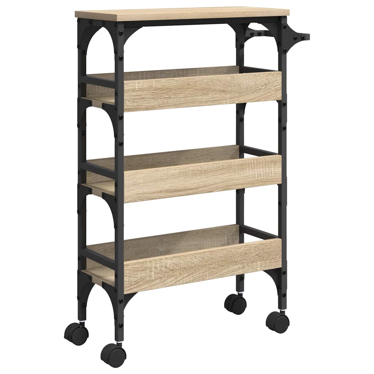 Køkkenvogn Sonoma eg 53 x 20 x 76 cm Konstrueret træ - Billede 8