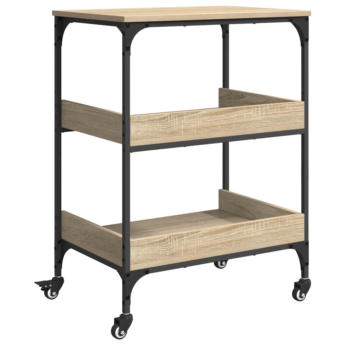 Køkkenvogn Sonoma eg 60 x 41 x 80,5 cm Konstrueret træ - Billede 8
