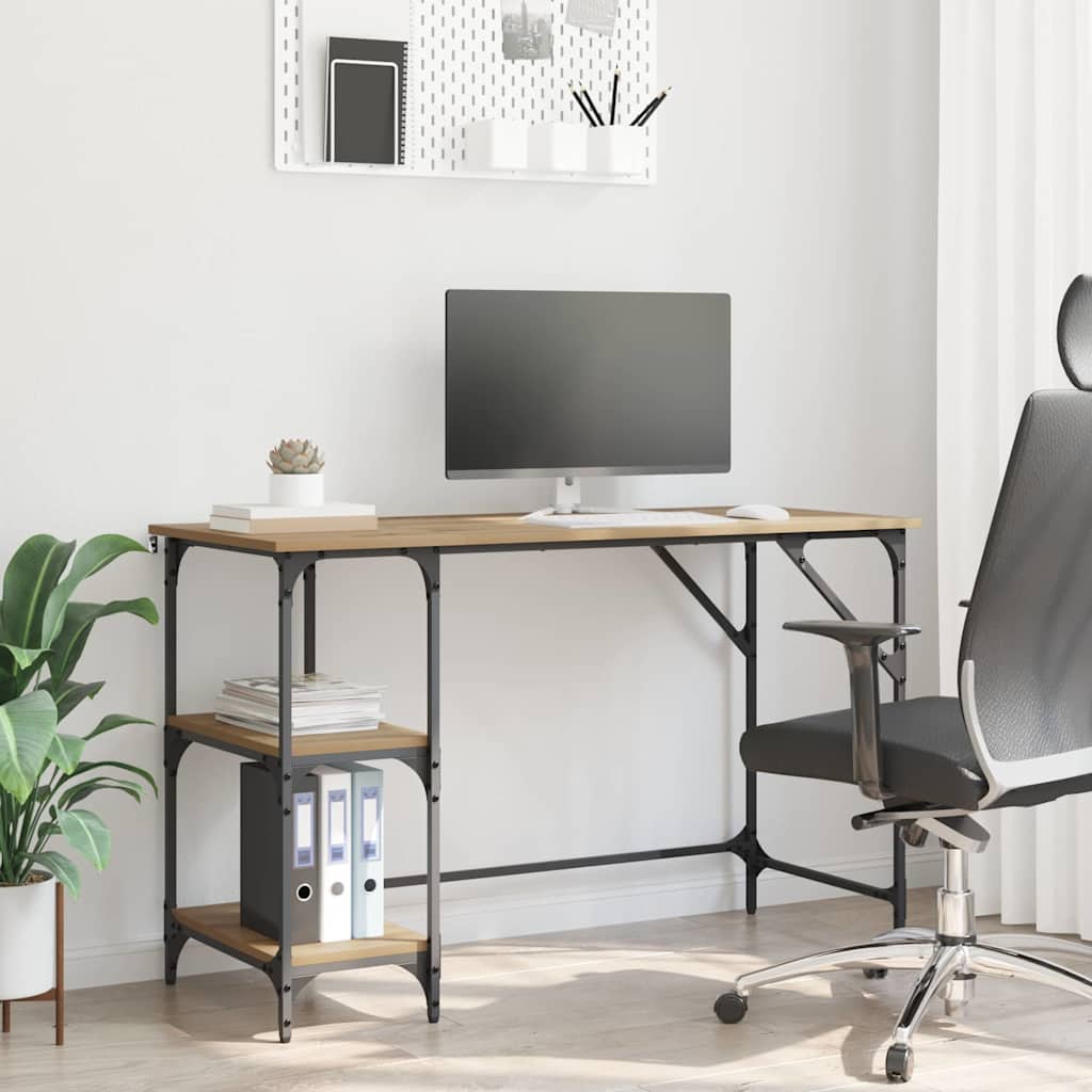 vidaXL Birou Stejar Artizanal 120 x 50 x 75 cm Lemn compozit