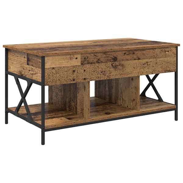 vidaXL Kohvilaud Vana puit 100 x 55 x 48.5 cm Tehispuit