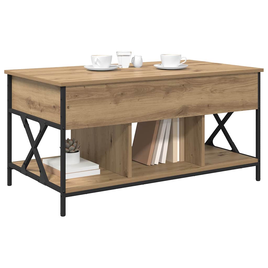 vidaXL Salontafel artisanaal eikenkleurig 100 x 55 x 50 cm
