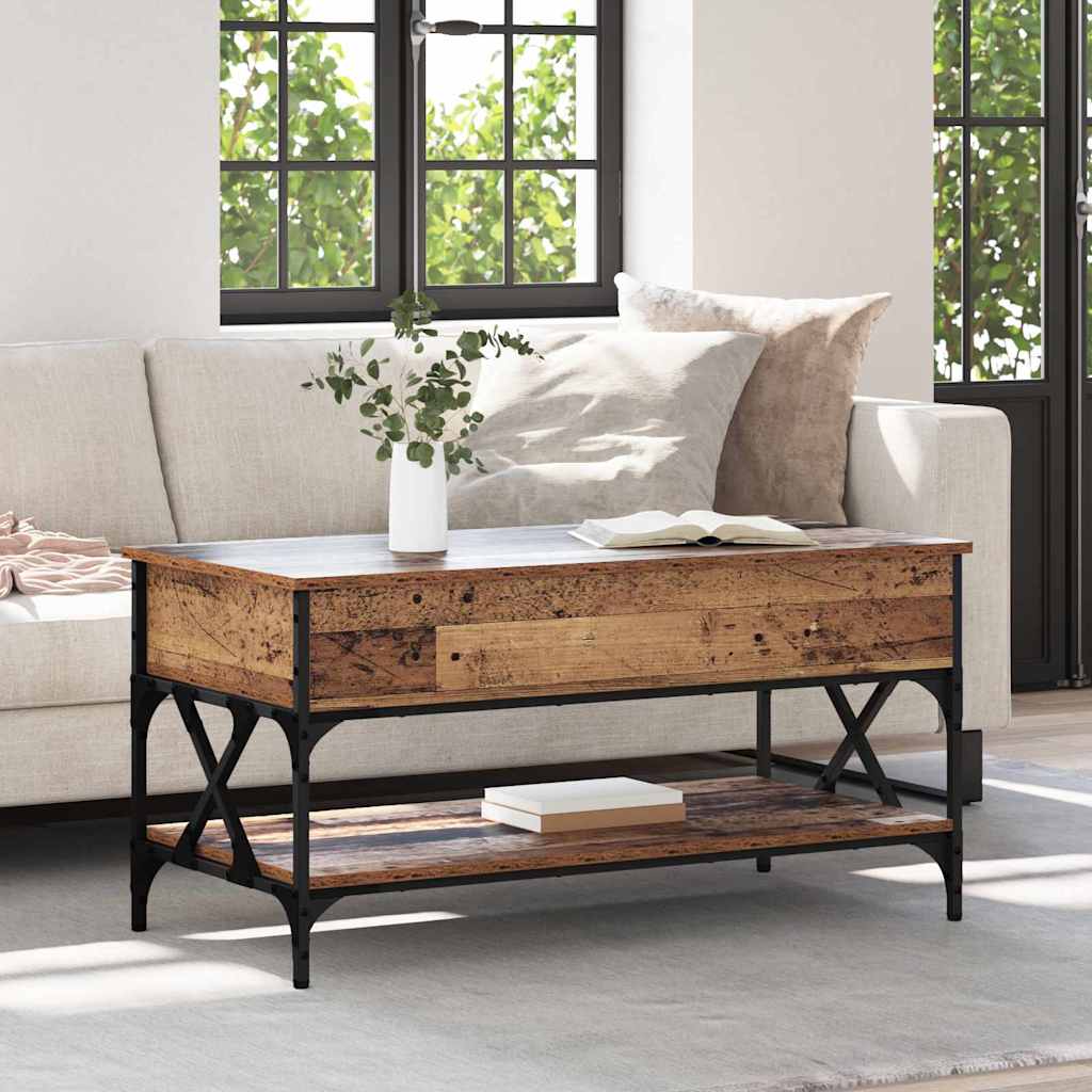 vidaXL Masă de cafea Lemn Vechi 100 x 50 x 50 cm Lemn compozit