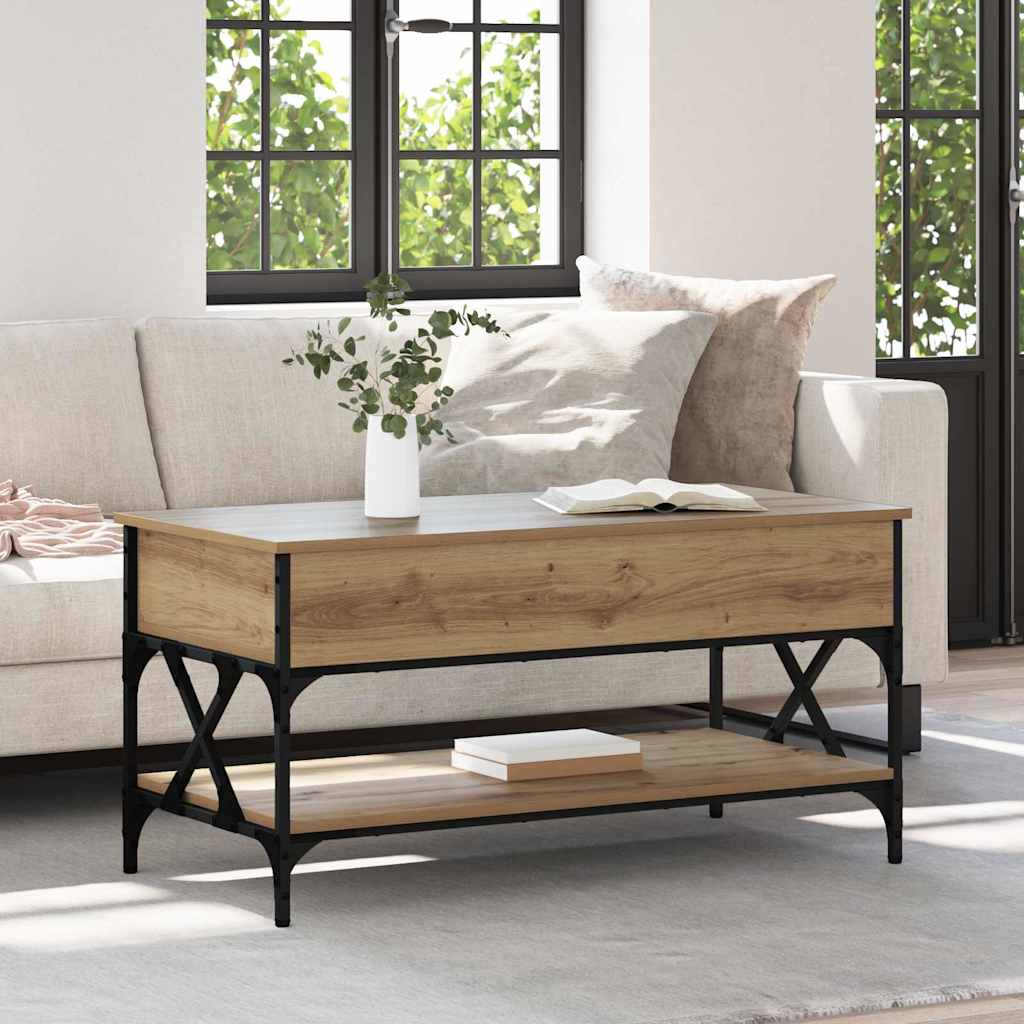 vidaXL Masă de cafea Stejar Artizanal 100 x 50 x 50 cm Lemn compozit