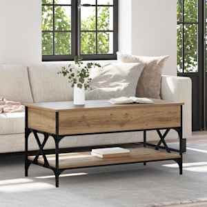 Klubska miza Umetni hrast 100 x 50 x 50 cm Konstruiran les