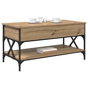 Konferenční stolek Artisanový dub 100 x 50 x 50 cm - obrázek 3