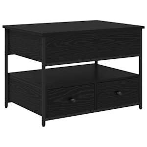 vidaXL Kohvilaud Must tamm 70 x 50 x 54.5 cm Tehispuit