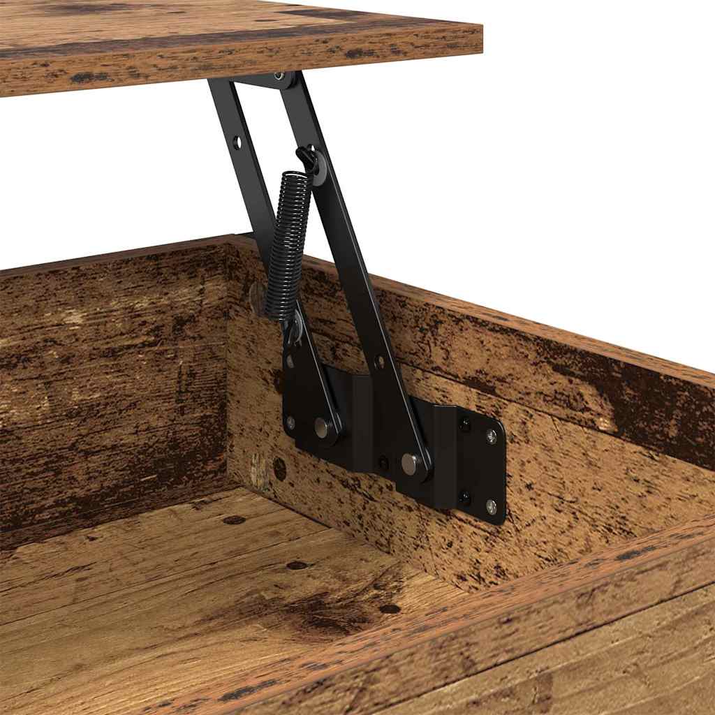 Τραπεζάκι σαλονιού με συρτάρι Παλιό Ξύλο 85 x 50 x 50 εκ. - Image 10