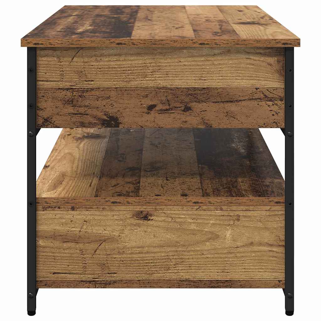 Τραπεζάκι σαλονιού με συρτάρι Παλιό Ξύλο 85 x 50 x 50 εκ. - Image 7