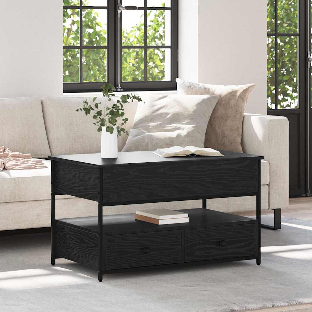 vidaXL Masă de cafea Stejar Negru 85 x 50 x 50 cm Lemn compozit