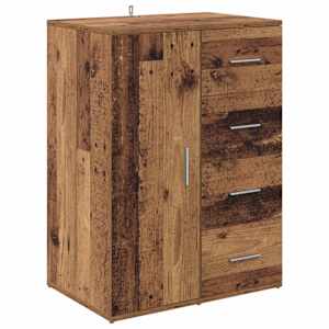 Servírovací skříň Staré dřevo 59 x 39 x 80 cm kompozitní dřevo - obrázek 2