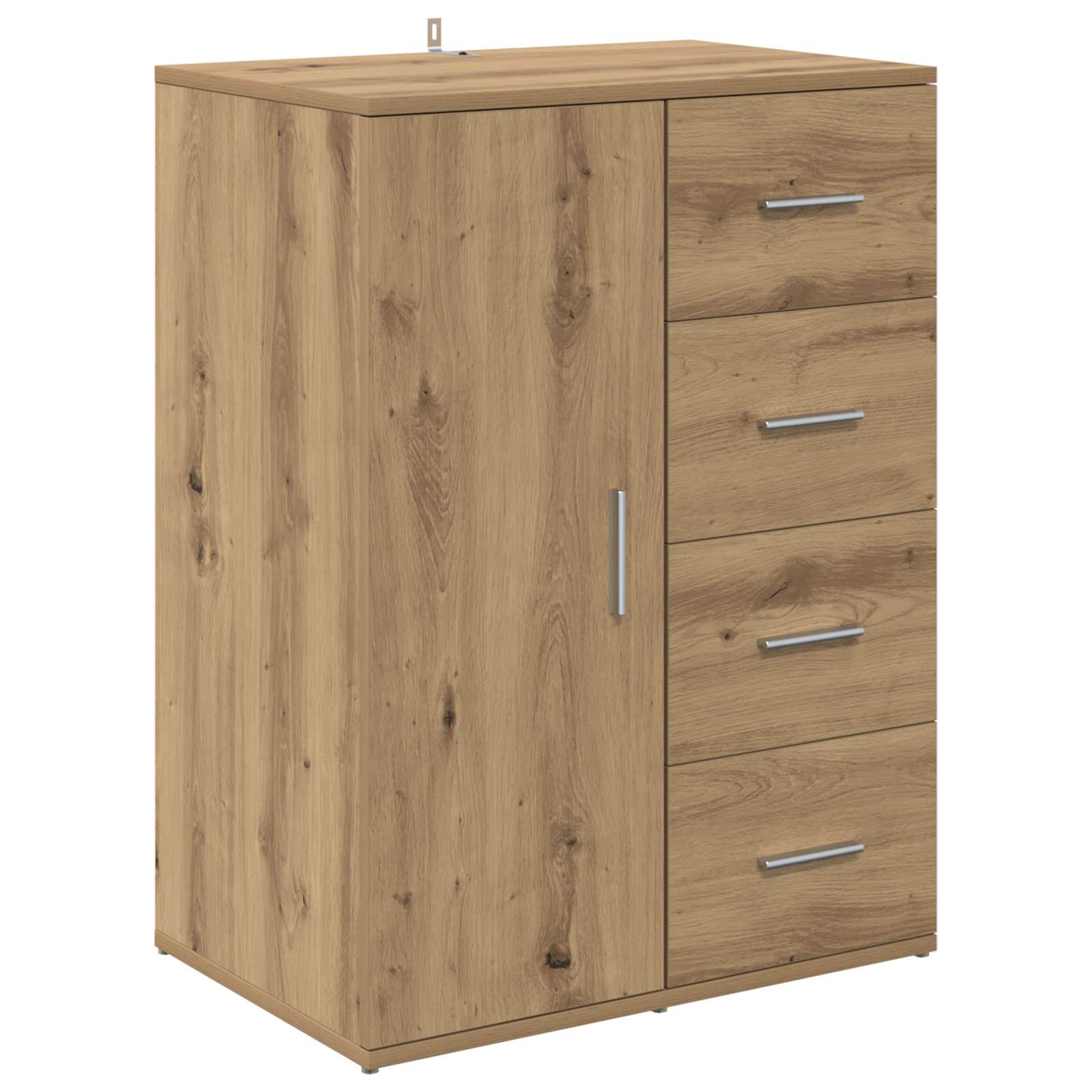 Strani šal Umetni hrast 59 x 39 x 80 cm Konstruiran les - slika 2