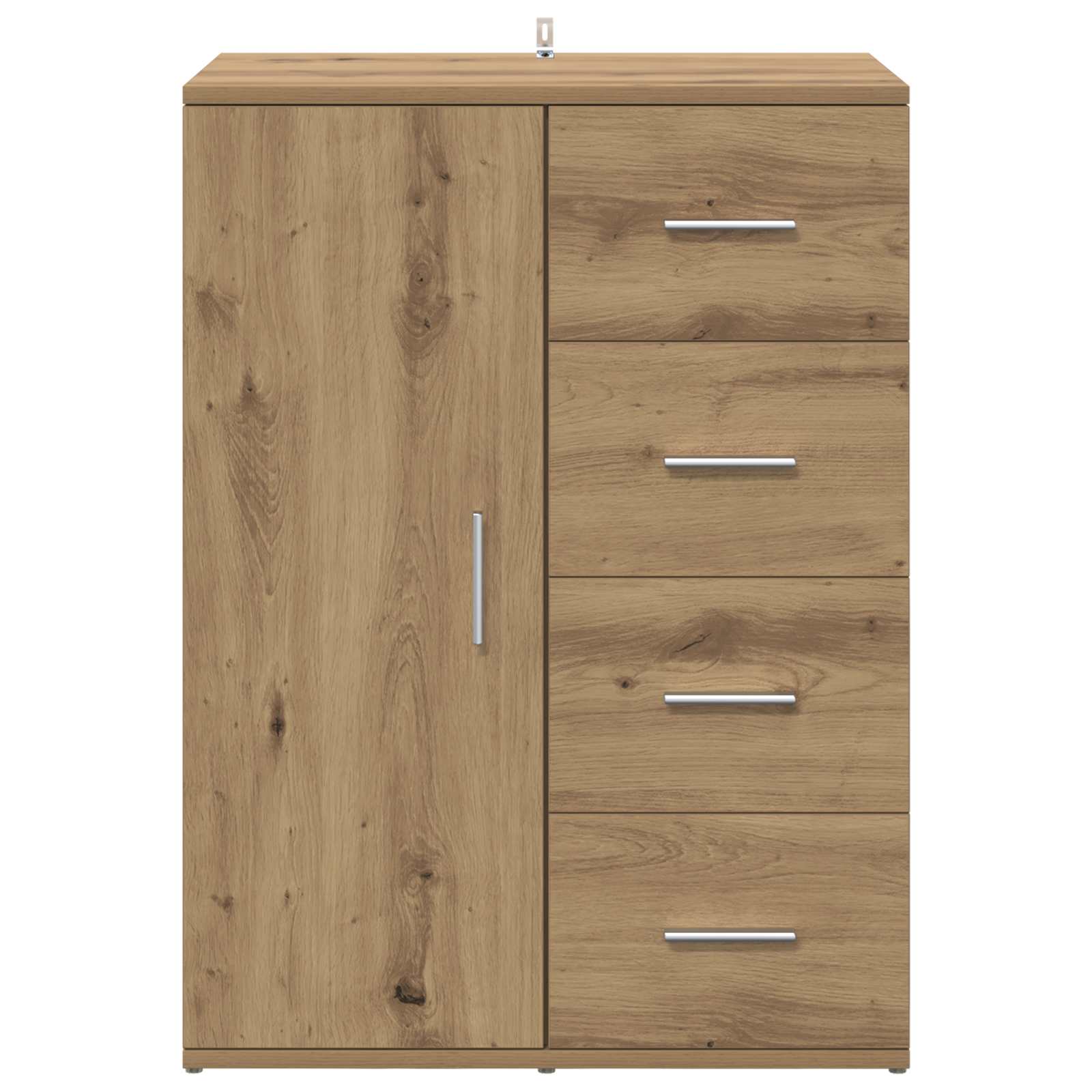 Strani šal Umetni hrast 59 x 39 x 80 cm Konstruiran les - slika 6
