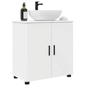Koupelnová skříň Bílá 61 x 35 x 64 cm Kompozitní dřevo & kov - obrázek 3