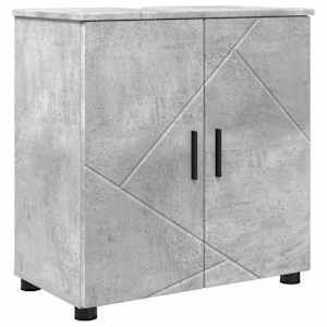 vidaXL Vannitoa kapp Betoonhall 61 x 35 x 64 cm Tehispuit, Metall